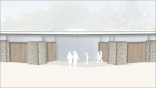 Artist's impression of the new visitor centre