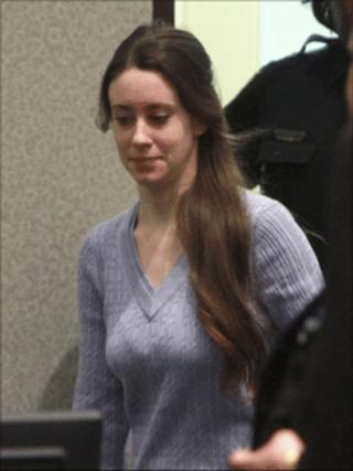 Casey Anthony at the sentencing hearing on Thursday