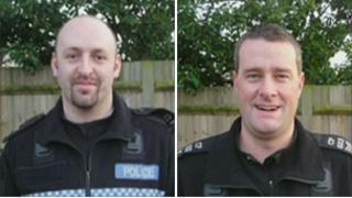 Sgt Daniel Pitcher and Pc David Upjohn