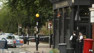 Scene of the shooting in Kennington