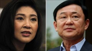 Yingluck Shinawatra and brother Thaksin Shinawatra