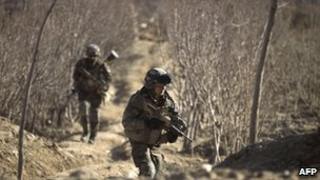 French troops on patrol in Afghanistan - July 2011