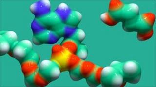 Tenofovir AIDS drug molecule