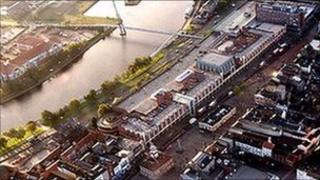 Stockton High Street from the air