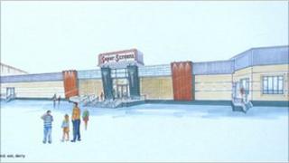 An artist's impression of the completed cinema project
