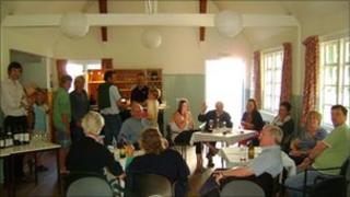 Briningham village hall on pub night