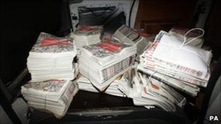 Newspaper bundles