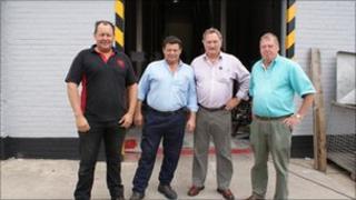 Mark Roberts and Vaughan Roberts (owners), John Bowler (engineer and designer) and Ian Dale (head brewer)