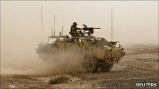 Isaf tank in Lashkar Gar, Helmand, Afghanistan (file image)
