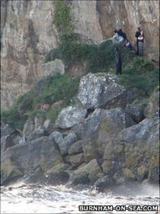 The eight awaiting rescue