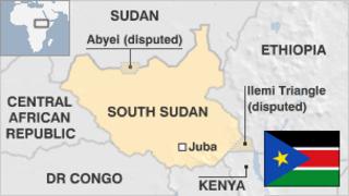 Карта Южного Судана