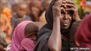 Somali refugees in Dadaab refugee camp in Kenya - 20 July 2011