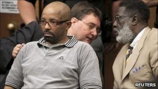 Anthony Sowell listens as the guilty verdicts are read at his murder trial in Cleveland, on 22 July 2011