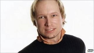 Suspected Norway attacker Anders Behring Breivik, in a photo taken from Facebook