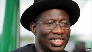 Nigeria's President Goodluck Jonathan