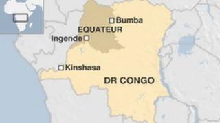Map of Democratic Republic of Congo