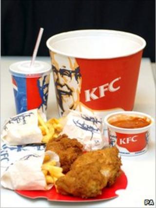 A KFC takeaway meal