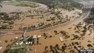 Flood waters
