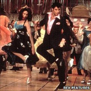 Annette Charles and John Travolta in Grease