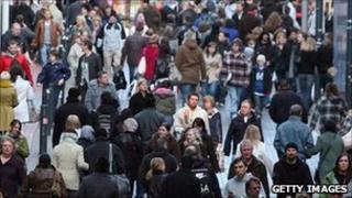 Shoppers on the street