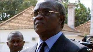 Sao Tome and Principe's newly elected President Manuel Pinto Da Costa - Archive photo from 2001