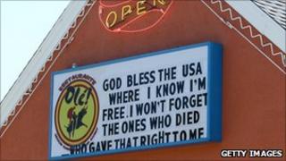 A Mexican restaurant sign