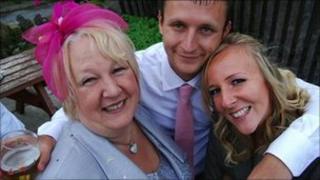 Emma and Jonathan Gray and Mr Gray's mother Cath Davies