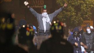 Rioters in Tottenham
