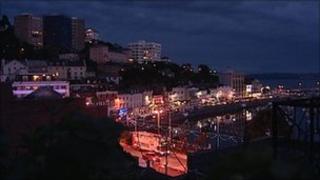 Torquay at night