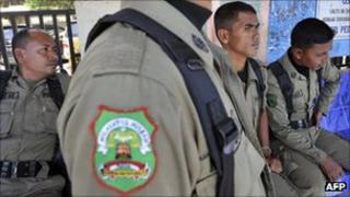 File image of Sharia police in Aceh in December 2009