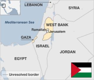 Map of Palestinian territories