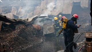 Clear-up operation at Lasham industrial site