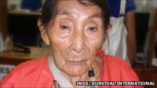 Brazilian Kaxinawa tribe member Maria Lucimar Pereira, said to be 121 years old on Saturday (pic courtesy INSS/Survival International)