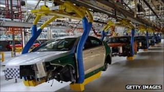 MG factory production line at Longbridge, Birmingham
