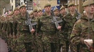 Duke of Lancaster's Regiment on previous march