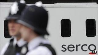 Police and prison van