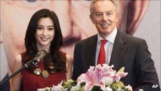 Tony Blair with actress Li Bingbing