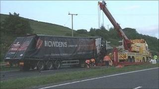 Scene of A66 crash