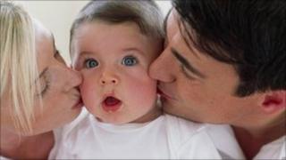 Baby being kissed (generic)