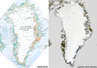 Map and satellite radar image