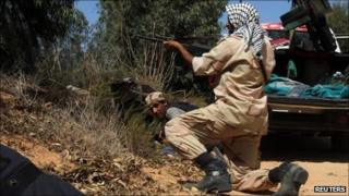 NTC fighters in battle for Sirte - 26 September 2011