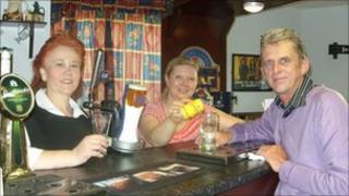 Ben Madigan care home staff members at the new bar