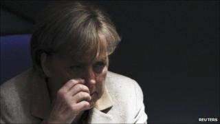 German Chancellor Angela Merkel at the Bundestag - 29 September 2011
