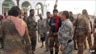 Yemeni troops after retaking Zinjibar - 10 September