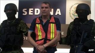 Noel Salgueiro Nevarez under arrest in Mexico City. 5 Oct 2011