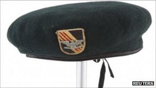 The green beret John Wayne wore in "The Green Berets" at auction, 7 October 2011