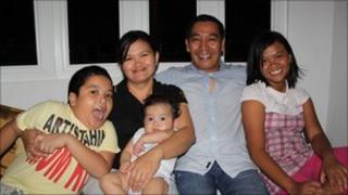 Captain Caniete and family