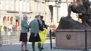 Charles at the Gordon Highlanders memorial