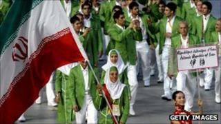 Iranian athletes at the 2008 Beijing Olympic Games