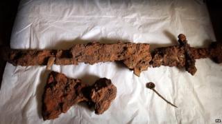Sword from the Viking burial site